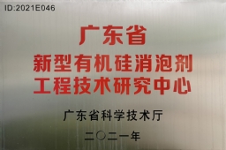 廣東省新型有機(jī)硅消泡劑工程技術(shù)研究中心